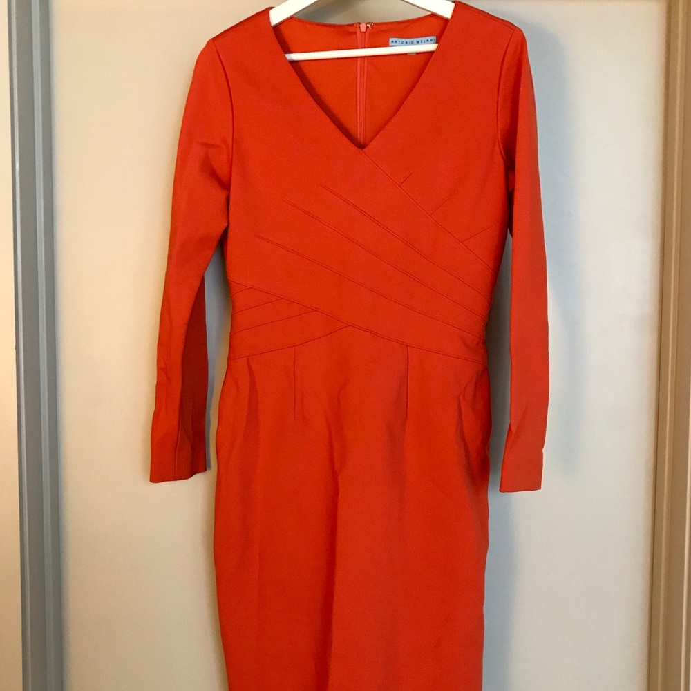 Antonio Melani Dress, 3/4 Sleeves, Orange Color